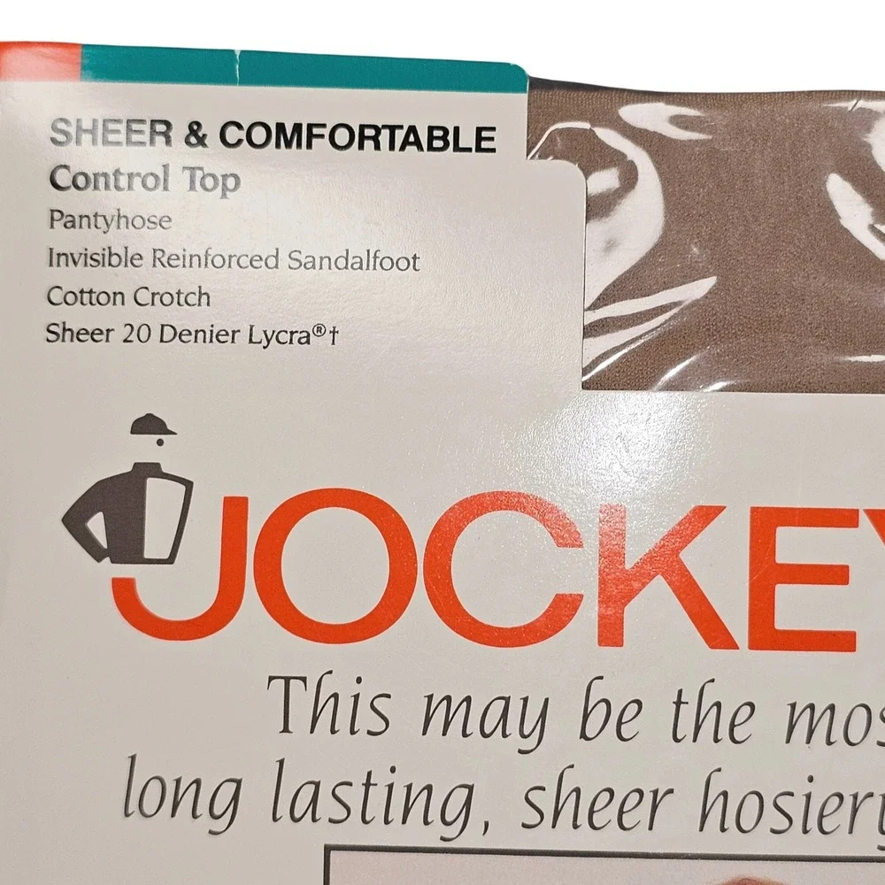Vintage 2 Pck Jockey For Her Sand Medium Sheer Control Top Pantyhose Style‎ 1952